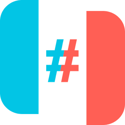 The Ryujinx Logo, An image depicting two Nintendo Switch Joy-Cons coloured Blue and Red with a hashtag symbol in the middle
