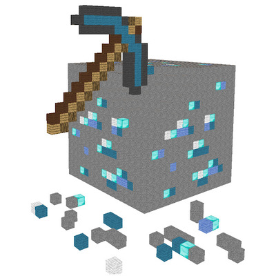 Stossy11's Profile Picture. An image depicting a Minecraft Diamond Pickaxe mining a Minecraft Diamond Ore block
